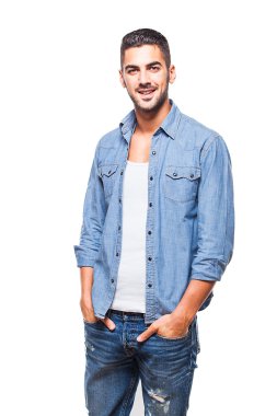 öylesine hansome genç adam izole