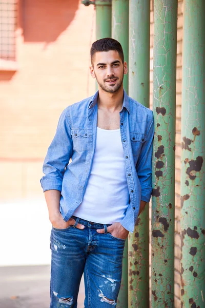 Handsome cool man outdoor — Stock Photo, Image