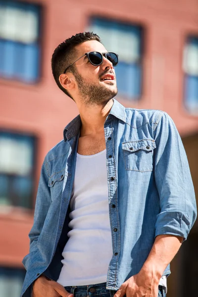 Handsome cool man outdoor — Stock Photo, Image