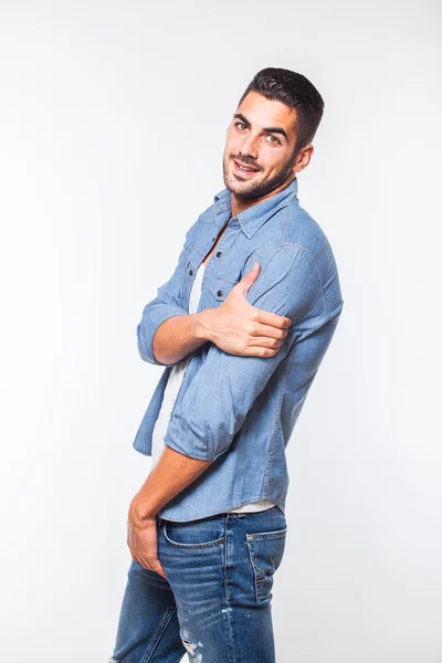 Casual joven hansome hombre aislado —  Fotos de Stock