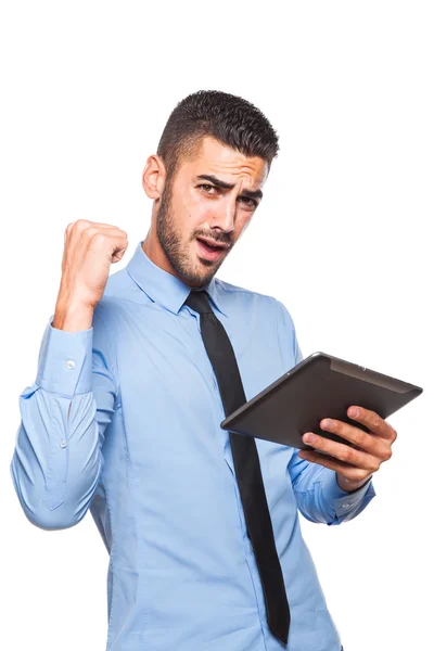 Elegant handsome man using a tablet — Stock Photo, Image