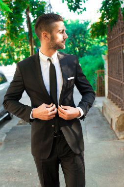 dışında yürüme zarif işadamı