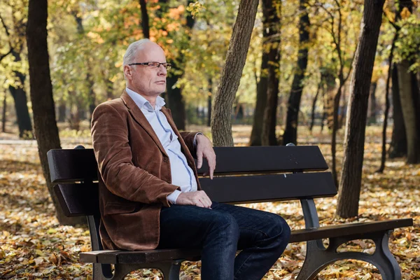 bankta oturan eski zarif adam