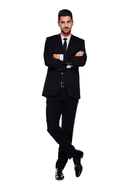 白、黒のスーツでエレガントな男 — ストック写真