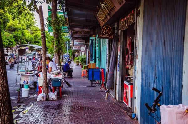 Bangkok Tailandia Jul 2015 Hora Tarde Una Las Calles Bangkok — Foto de Stock