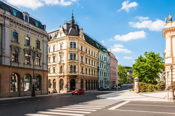 Liberec República Checa Mayo 2019 Calles Casi Mepty Edificios Antiguos — Foto de Stock