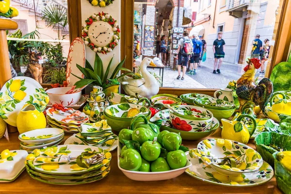 Sirmione Itália Ago 2019 Grande Oferta Lembranças Uma Das Várias — Fotografia de Stock