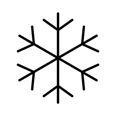 Elegant snowflake outline icon, perfect for winter designs, Christmas cards, and festive vector decorations.