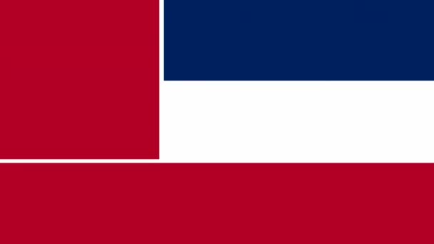 Mississippi Amerikaanse Vlag Geanimeerde Video — Stockvideo