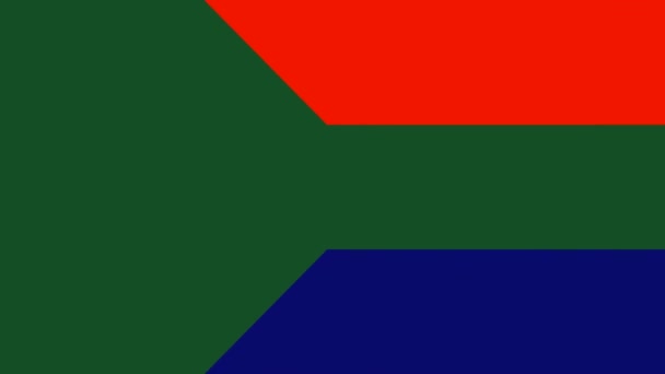 South Africa republic state flag animated video