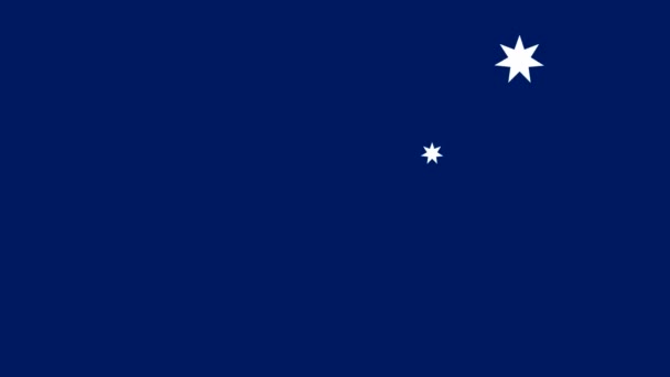 Australische Vlag Geanimeerde Video — Stockvideo