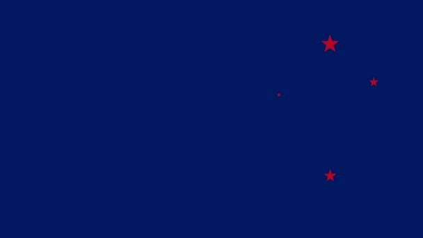 Σημαία Της Νέας Ζηλανδίας Animated Βίντεο — Αρχείο Βίντεο
