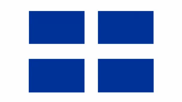 Província Quebec Canadá Bandeira Vídeo Animação — Vídeo de Stock