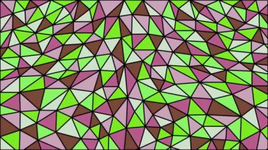 Renk üçgenlerinde arka plan düşük poli biçimi ana hatlı bir daire animasyon videosundaki tonu değiştirir