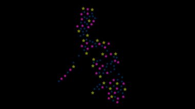 Filipinler arka planı farklı boyutlardaki renkli yıldızlarla