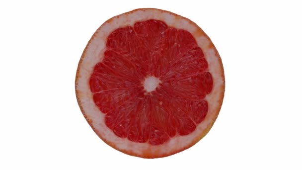 Grapefruit Točí Izolovaném Pozadí — Stock video