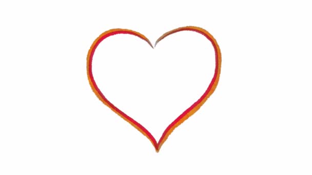 브러시앤 Lgbt 색상으로 Heart 애니메이션 비디오 — 비디오