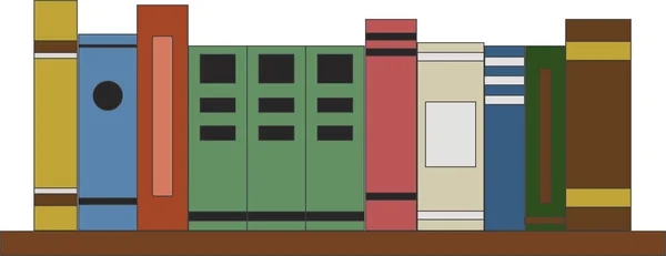 Półka Książkami Izolować Ilustracja — Zdjęcie stockowe