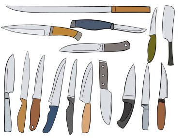 bıçak renk çizimi çizelgesi ve doldur