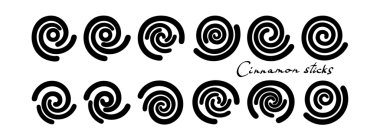 Kakule, tarçın, kahve QR kod barkoduna benzer. Bahar, Sevgililer Günü