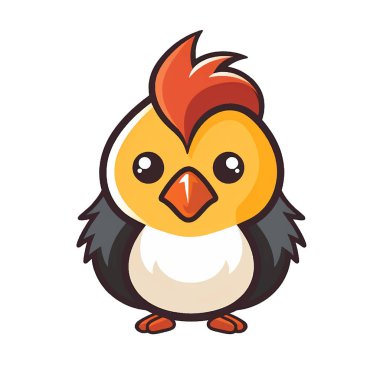 Çizgi film kuşunun vektör çizimi