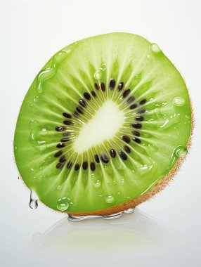 kivi meyvesi beyaz üzerine izole