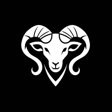 Keçi Logosu Şablon vektör illüstrasyon tasarımı