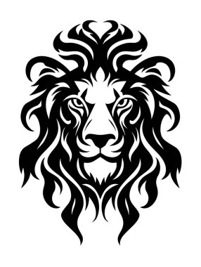 aslan başı vektör illüstrasyonu