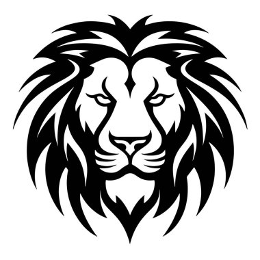 Bir aslan başının vektör illüstrasyonu