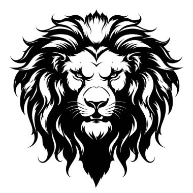 aslan başı vektör illüstrasyonu