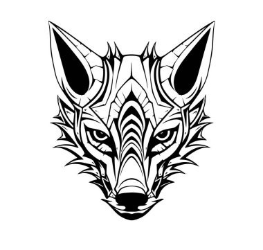 Kurt başı vektör illüstrasyon tasarımı.