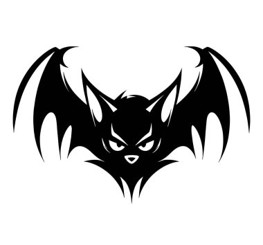 Yarasa başı logo tasarım şablonu vektör çizimi