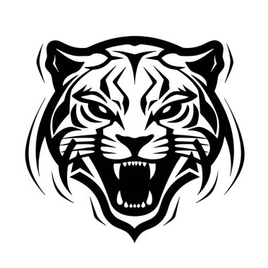 Kaplan maskotu logosu, vektör