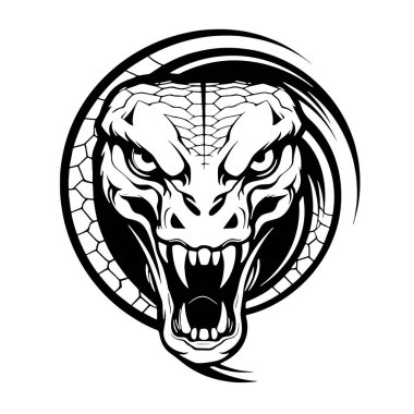 Bir yılan başının vektör illüstrasyonu