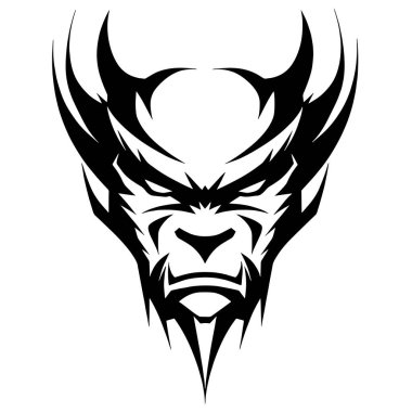 Boğa başlı logo şablonu