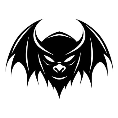bat head vector logo design template