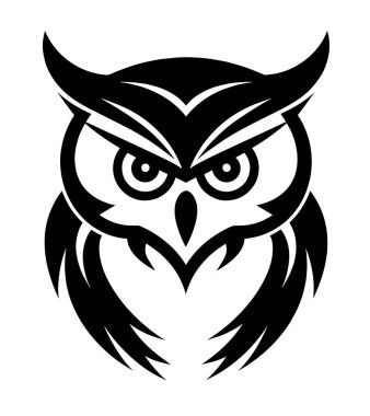 Baykuş Vektör Simgesi Tasarım İllüstrasyonu