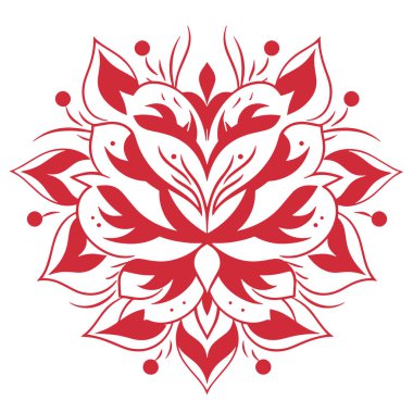 vektör kırmızı çiçek ögesi