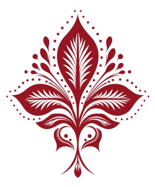 Hint geleneksel süslemesinin vektör süslemesi.