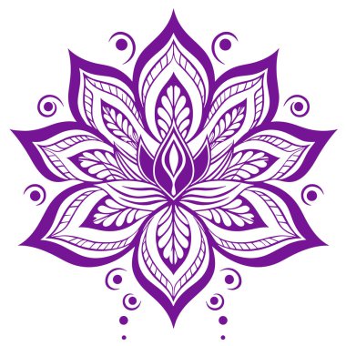 soyut çiçek mandala, vektör illüstrasyonu