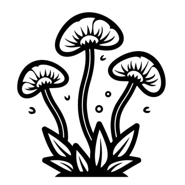 Çizgi film mantarının vektör çizimi