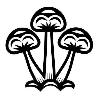 Mantar. Web simgesi basit illüstrasyon