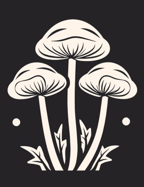 Mantar simgesi, vektör illüstrasyonu