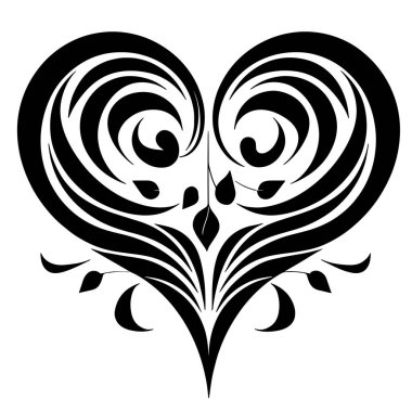 kalp, çiçek şeklinde.