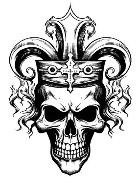 Boynuzlu kafatası, kafatası ve kafatası