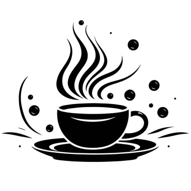 Kahve fincanı ve kahve çekirdeği.