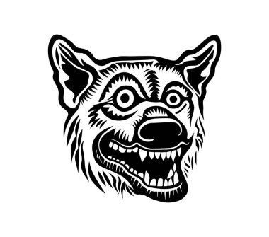 Kurdun başı. vektör illüstrasyonu.