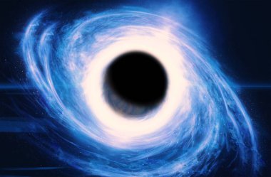 Image of open deep space. computer model black hole image clipart
