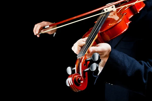 Violin played by the musician — Stock Photo, Image