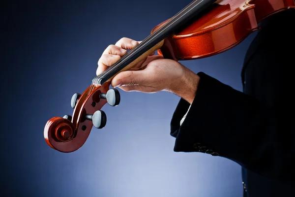 Violin played by the musician — Stock Photo, Image